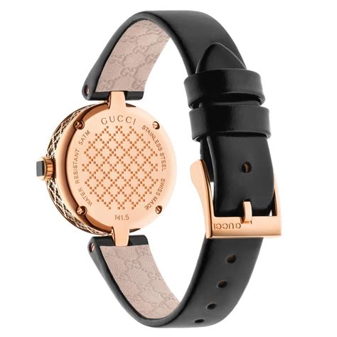 ladies gucci black piamantissima watch w rose accent|gucci men's watches.